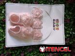 Set de cintillo y medias para bebe