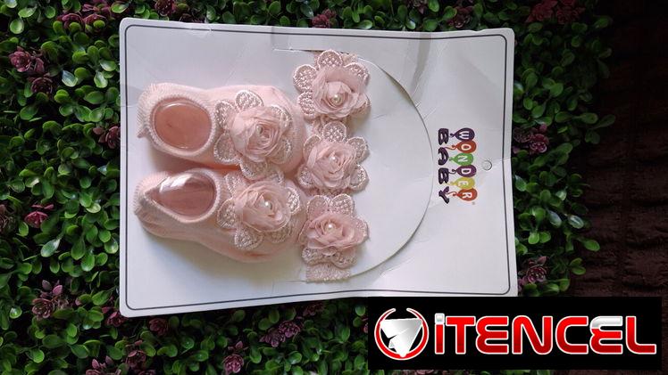 Set de cintillo y medias para bebe