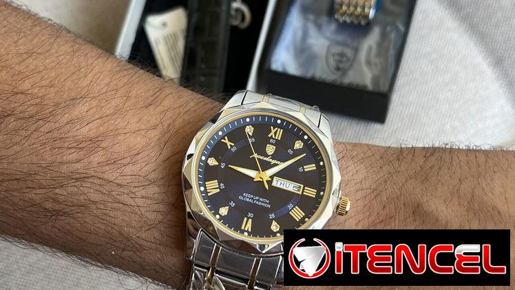 Y reloj de hombre de acero inoxidable