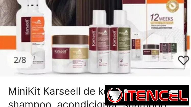Kit Karseell de keratina, shampoo, acondicionador, shampoo antiresiduos