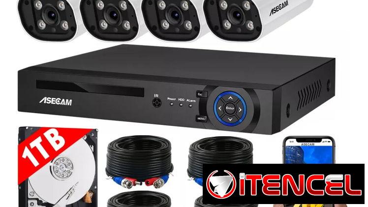 KIT 4 CAMARAS DE SEGURIDAD 4K 8MP Audio video Vigilancia