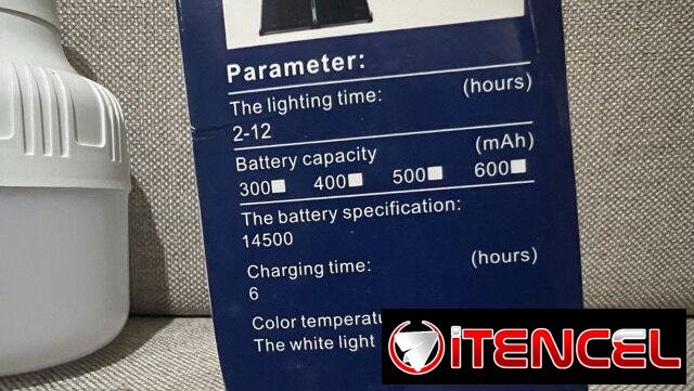 bombillo/lampara led recargable 80w