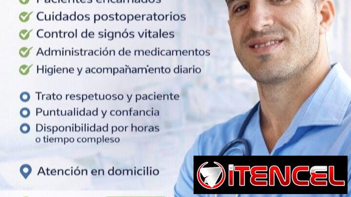 Enfermero cuidador de ancianos y anciana