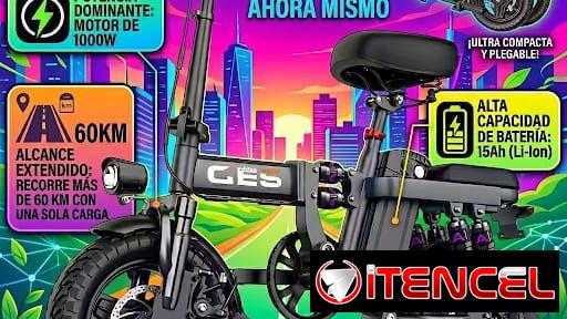 BICICLETA ELECTRICA PLEGABLE….Llego el ultimo modelo la mas MODERNA MAS AUTONOMIA MAS POTENCIA! REAL!