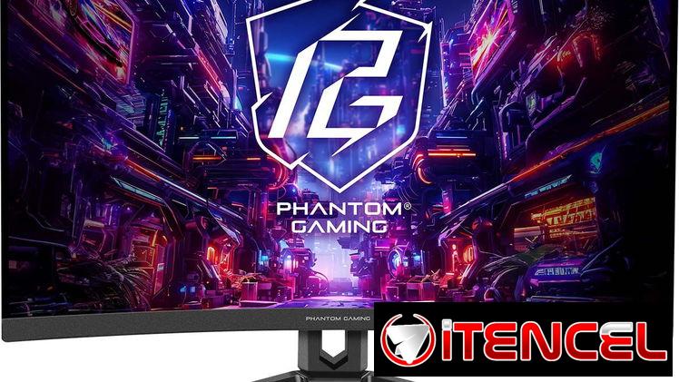 Monitor curvo de 27″ASROCK PG27FRS1A, FHD (1920x1080p), 280Hz, serie PHANTOM Gaming, NUEVO en caja