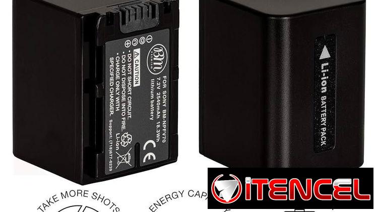 4 Batería NP-FV70 Premium para Videocámaras – Mayor autonomía y carga estable y su cargador.