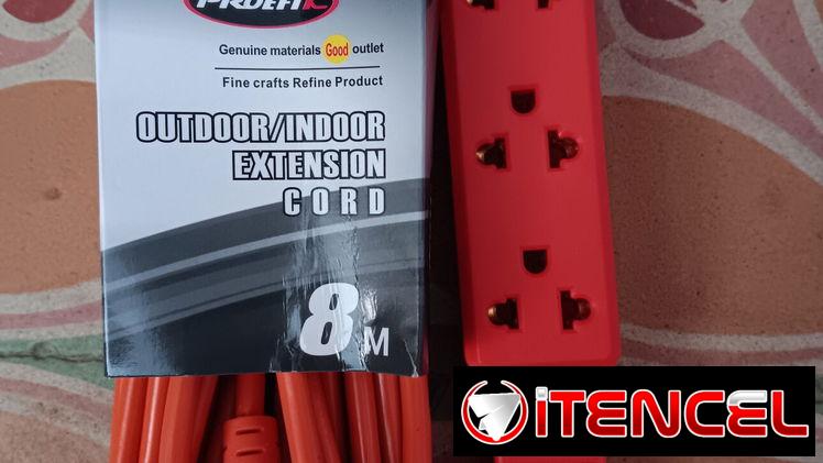 Extensión  eléctrica de 8 metros 110-220v 10-16 amperes nuevas