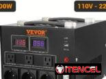Transformador Convertidor de Voltaje VEVOR 110V-220V. Ideal para conectar Split u otros equípos que requieren 220 V