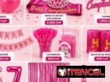 Globos, banderines feliz cumpleaños, coronas banda, manteles, bolsa de cumpleaños,