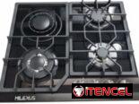 Cocina empotrable Milexus de 3 hornillas de gas + 1 hornilla infrarroja