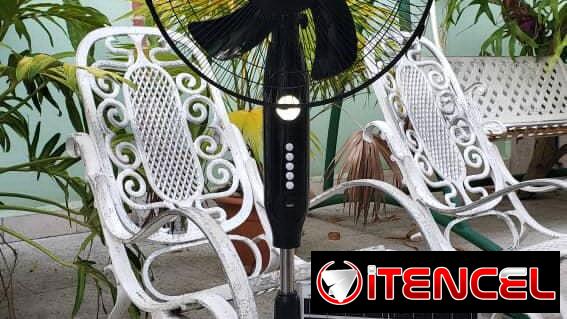 Ventilador de Pedestal Recargable Solar de 16″