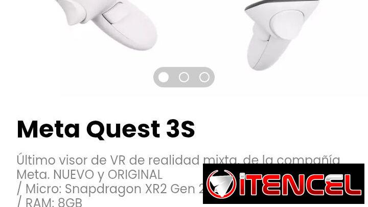 Meta Quest 3S. Visor de VR de realidad mixta, de la compañía Meta. NUEVO y ORIGINAL
