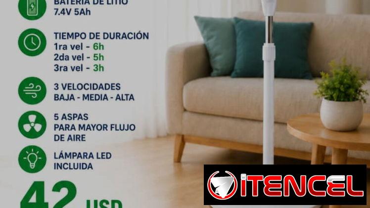 Ventilador recargable de 18 pulgadas
