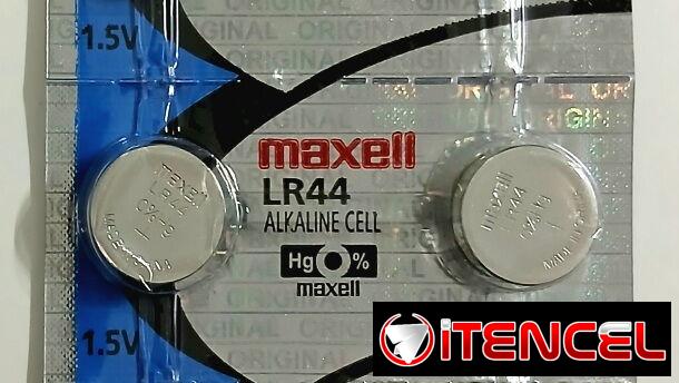 Baterías LR 44 marca Maxell