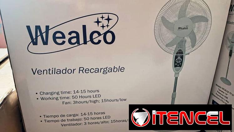 Ventilador de pedestal recargable