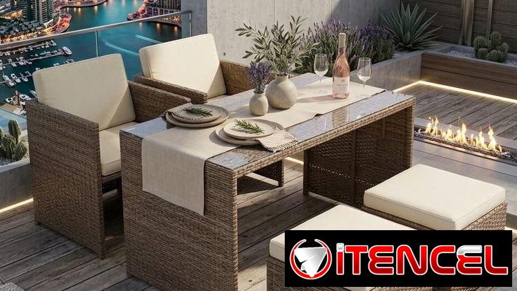 Juego de comedor moderno para  terraza -480usd
