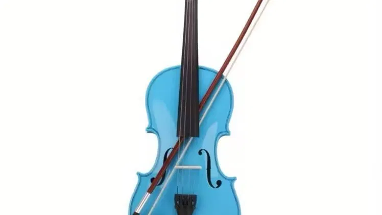 🎵Violín Acústico 4/4 – Acabado Premium Celeste Azul 🎵