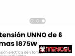 Extensión UNNO de 6 tomas 1875W. Modelo: PW5081WT. Nueva