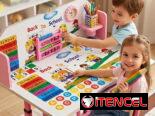 Set de escritorio escolar para niños, mesitas de estudio para niños