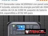 GENERADOR DE CORRIENTE PORTÁTIL CON PANEL SOLAR INCLUÍDO