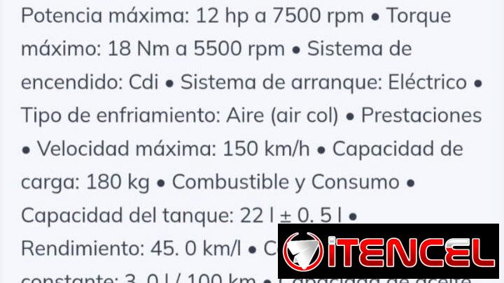 Moto Izuki huracan 250cc 4 tiempos