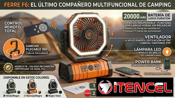 Ventilador 20 000 mAh