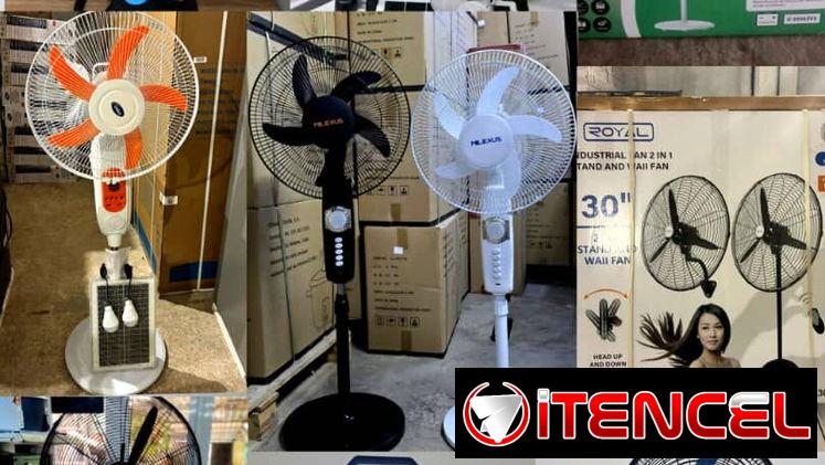 Ventilador recargable. Ventilador industrial. Ventilador de pedestal. Ventilador de mesa