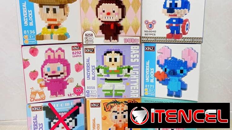 Legos caja pequeña de stich, Ángel, toy Story, labubu, sonic y mas
