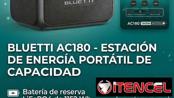 Bluetti AC180, Inversor, Estación de energía , generador eléctrico solar, 1152Wh,  680 USD