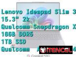 LAPTOP 🎁NUEVA🎁📦CAJA, Lenovo Ideapad Slim 3 (15Q8X10), 15.3″ 2k IPS Tactil, Snapdragon X, 16GB DDR5, Adreno, 1TB SSD