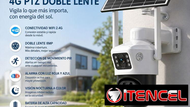 Cámara Solar Wifi Exterior e interiores de vigilancia
