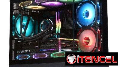 Chasis (Case/Gabinete/Carcasa) GAMER de cristal Templado (+ 9 Fanes de 120mm y controlador RGB)