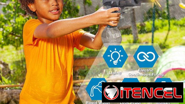 🔫 Pistolas de Agua Eléctricas 💦 Juguetes de Verano 🌞 Alta Capacidad ✨ Iluminadas con Silenciador Automático