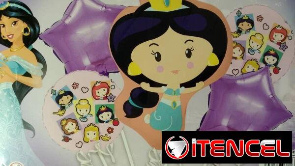 Tienda de Cumpleaños Set de 5 Globos Princesa Jazmin M1