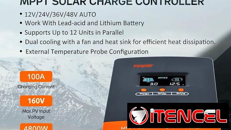 ‼️Controlador de carga solar de 100AMP marca PowMR/53317139/Vedado‼️