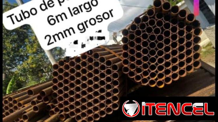 💥💥tubos de hierro de pulgada y cuarto de 6m de pared gorda originales , maxima calidad