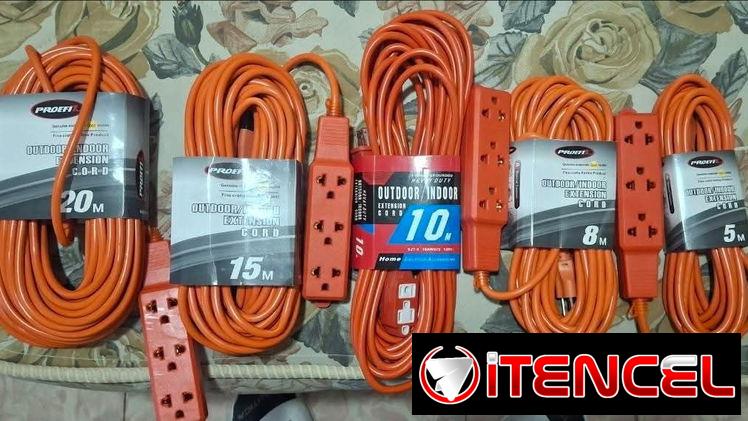 Extensiones Eléctricas de 3-5-8-10-15-20-25 metros. De 3 y 6 tomacorrientes