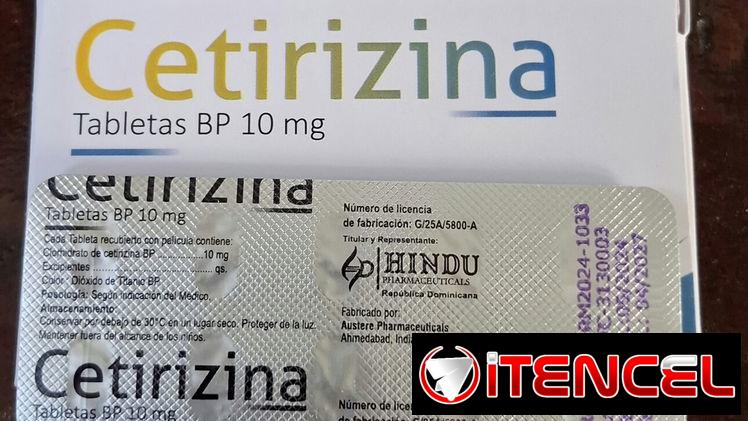 ©- Cetericina 10mg, 1 Tira de 10 Tableta-©