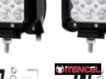 PAREJA DE NEBLINEROS 6 LED METALICOS LUZ Y FLASH