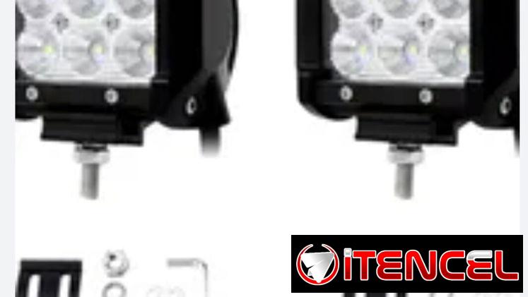 PAREJA DE NEBLINEROS 6 LED METALICOS LUZ Y FLASH