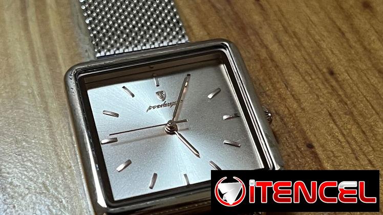 Reloj dorado, oro rosa, con Correa de Malla de Acero Inoxidable,  Chic y Minimalista