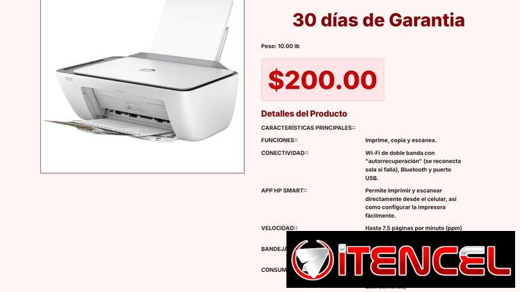 Impresora HP DeskJet 2875 que imprime al instante desde el celular hoy pro VPT#-0148