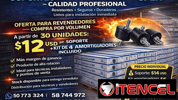 Soportes para aire acondicionado Split, Pie de Amigo, mas amortiguadores opcionales