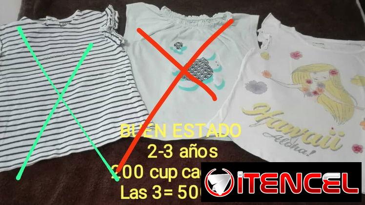 BLUSITAS de uso para niñas 12 meses a 3 años