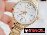 58049738 , CITIZEN ECODRIVE CHANDLER PARA MUJER (FE6102-53A) DE 37MM Y DORADO , NUEVO A ESTRENAR POR USTED , OFERTON