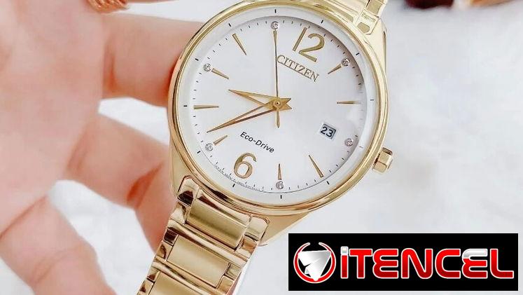 58049738 , CITIZEN ECODRIVE CHANDLER PARA MUJER (FE6102-53A) DE 37MM Y DORADO , NUEVO A ESTRENAR POR USTED , OFERTON