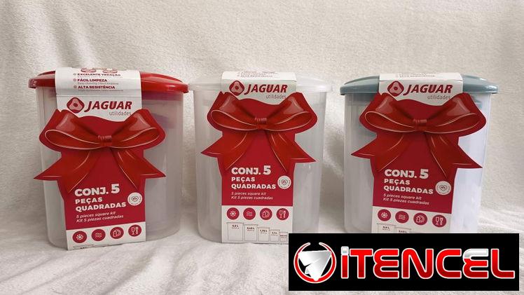 Set de 5 pozuelos plásticos con tapa