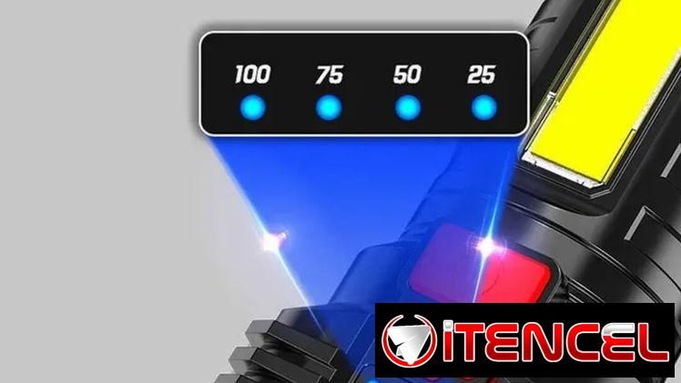 Linterna led carga usb batería interna recargable