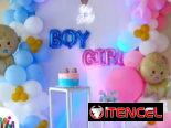 Decoraciones para revelación de sexo y babyshower