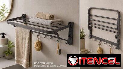 Toallero Plegable de Pared con Ganchos  💲 PRECIO: 25 USD. Orden y armonía en tu hogar.  Escríbeme al WhatsApp 56249037